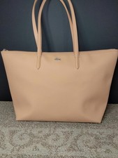 Lacoste L 12 12 Concept Large Shopping Tote Bag Peach L.12.12 Purse