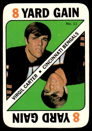 1971 Topps Game Inserts NM Virgil Carter Cincinnati Bengals #11