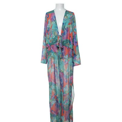 Unique 21, Jumpsuit, Größe: 52, Grün/Mehrfarbig, Polyester, Batik, Damen #ahj