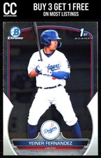 2023 Bowman 1st #BCP-138 Yeiner Fernandez Chrome Prospects Los Angeles Dodgers