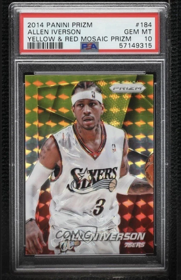 Allen Iverson Professional Sports Authenticator (PSA) Basketball