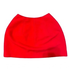 Marni Red Micro Mini Bubble Skirt Minimalist Luxury IT 38 US 2 Old Money Italian