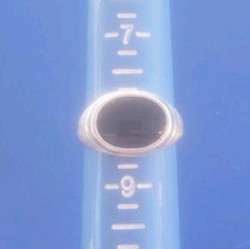 Vintage Sterling Silver 925 Ring with Black Onyx. Size 8.25