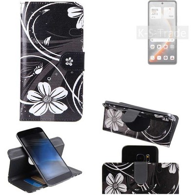 Für Tecno Pova 7 360° Schutz Hülle Wallet Case Design Blumen