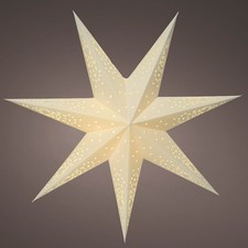 Hängender Papierstern Leuchtstern Weihnachtsstern 55cm mit Kabel/Leuchtmittel
