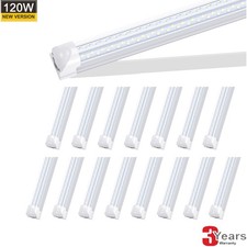 18Pack 120W 8FT 8 Foot Led Shop Light Led Tube Light T8 Integrated Bulbs Fixture