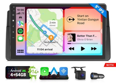 Eonon E46X7A Für BMW E46 9'' Android Auto 14 Autoradio Navigation CarPlay USB RDS