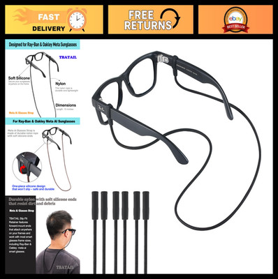 Glasses Strap for Sunglasses - Thick Temple Tips, 3pcs Retainer Cords, Adjustabl