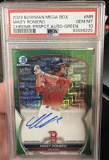 2023 Bowman - Chrome Prospect  Auto Mikey Romero Green Refractor /99 (AU, RC)
