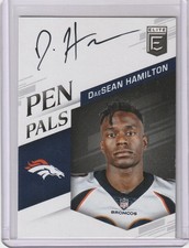 Daesean Hamilton 2018 Panini Donruss Elie Pen Pals Rc On Card Auto