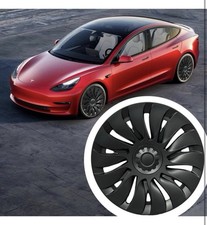 19 Inch Wheel Cover Hubcaps Rim Protector Kit 2020-2024 Tesla Model Y Matte BLK