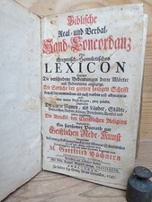 Altes Buch Biblische Hand Concordanz Lexicon Esslingen 1747