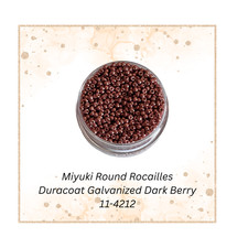 Miyuki 11/0 Round Seed Beads 11-4212 Duracoat Galvanized Dark Berry 10 Grams