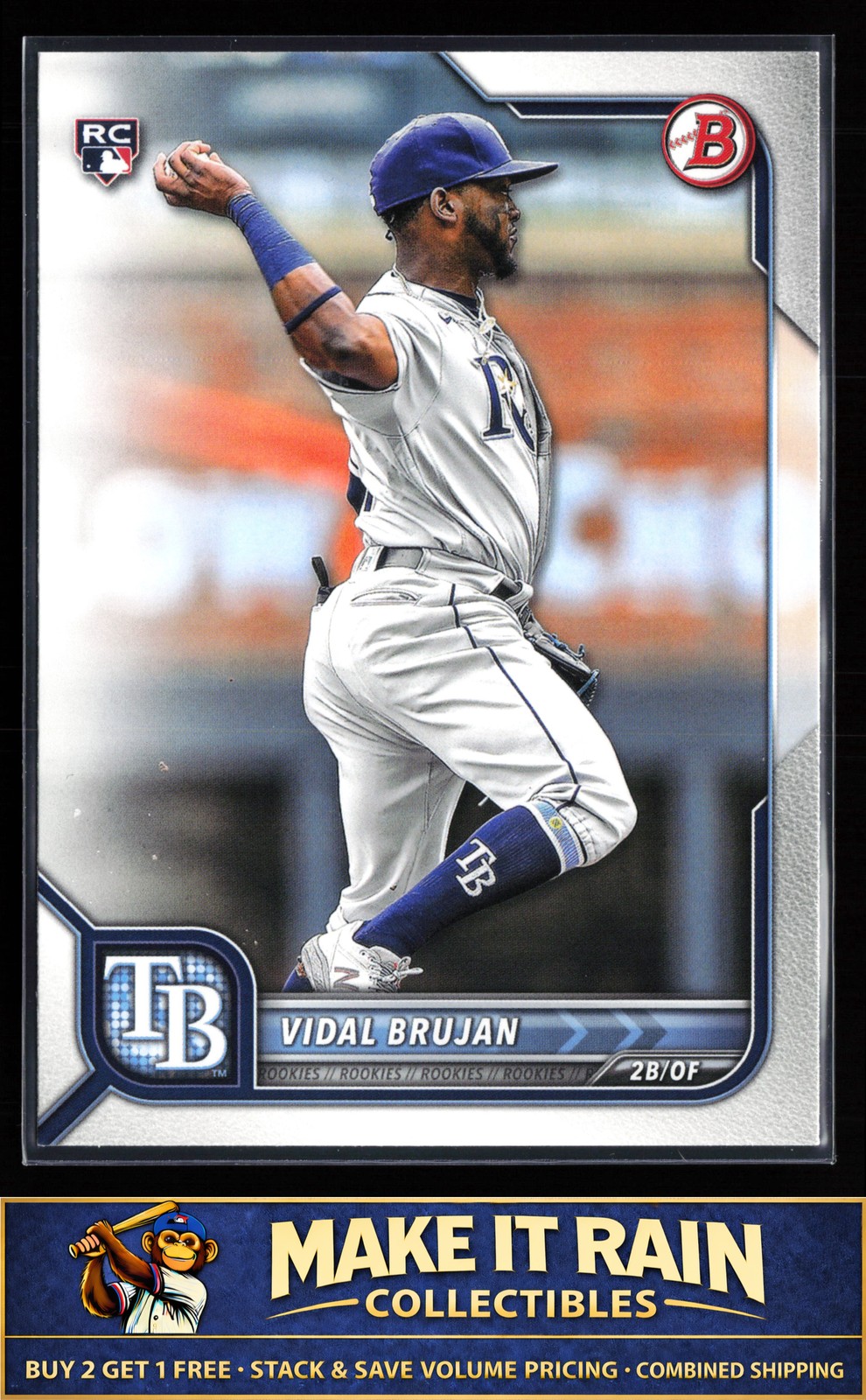 Vidal Brujan 2022 Bowman #71 Tampa Bay Rays Rookie RC