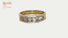   Woman's Genuine 14K Yellow Gold  Diamond Wedding-Anniversary Band 0.50ct 