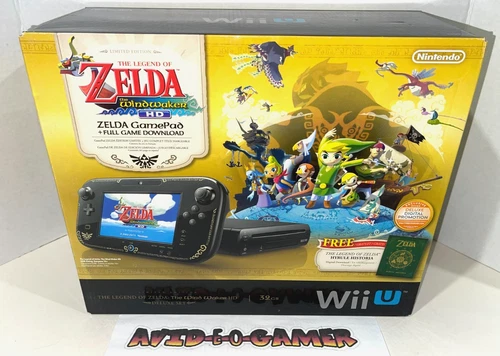 The Legend of Zelda Wind Waker Nintendo Wii U Console Bundle Open Box New