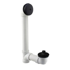 Matte Black Pvc Drain Kit With Pull Drain And Overflow Faceplate For Tubs