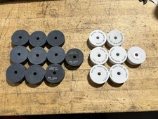 Norton And Other 3”x1”x1/2” Truing Wheels, 38A80-MVBE & 37C60-MVK, (17 Pcs)