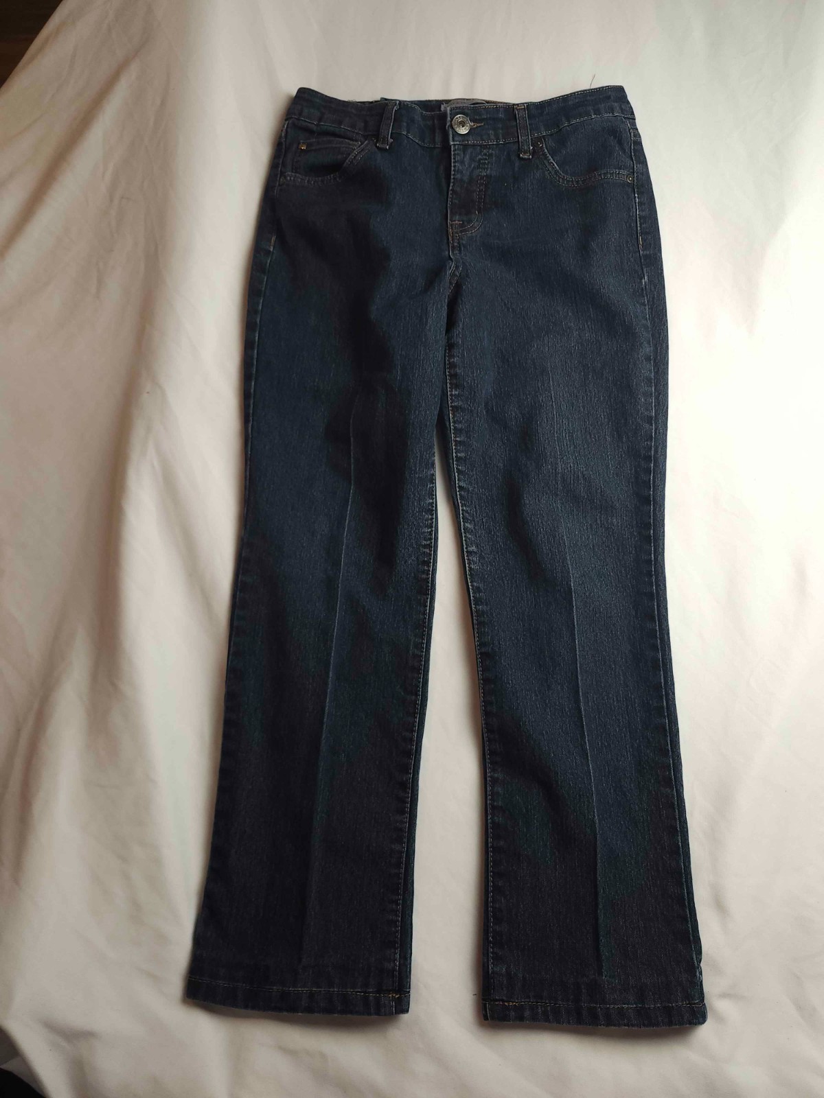 Bandolino Blu Jeans Womens Size 8P Blue Denim Dark Wash Mandie Straight Leg