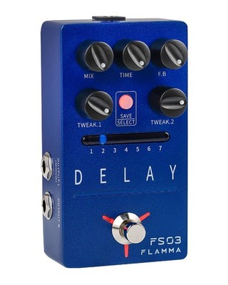 Flamma Fs03 Stereo Digital Delay Pedal Guitar Effects Pedal With 80-Second Loop_