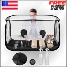 Still Air Box Mushroom Grow Tent Clean Air Workstation 38x20x25 Sturdy Flow Hood