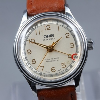 ORIS Pointer Date 302-7285B Silver/Gold Manual 17J 32mm Men's Watch
