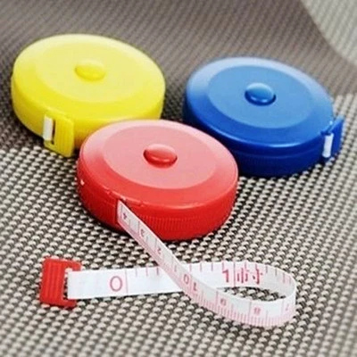 1.5M 60" RETRACTABLE FABRIC TAPE MEASURE SEWING CLOTH TAILOR BODY MEASURING AC11