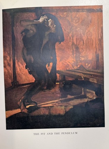 1909 Edgar Allan Poe TALES *RARE!* Color Illus. Edition 1/2 FINE MOROCCO LEATHER - Picture 15 of 19