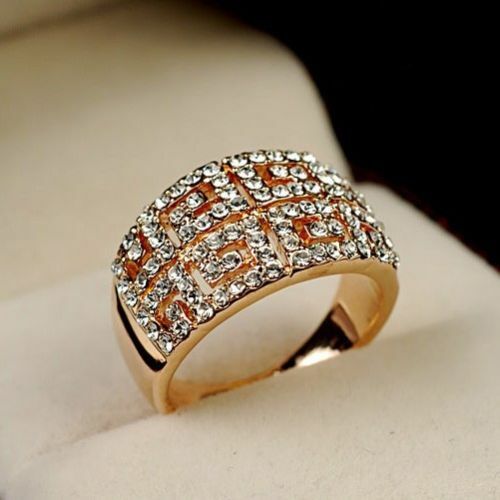 YELLOW GOLD GP LAB DIAMOND ANNIVERSARY WEDDING PARTY WIDE FASHION BAND RING - Picture 4 of 8