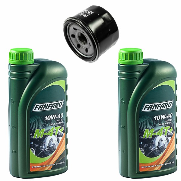 ÖLfilter HF147 MotoröL Set 10W40 2 Liter FüR Yamaha FZS 600 Fazer SN XVS 1300-image
