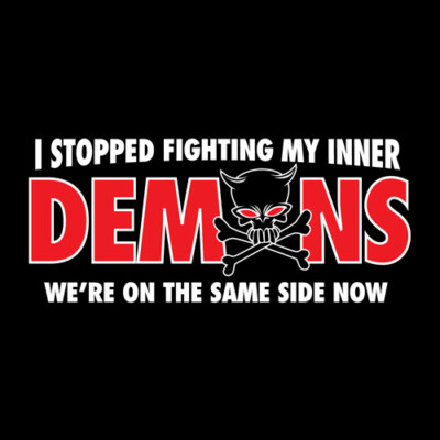 I STOPPED FIGHTING MY INNER DEMONS WE'RE ON THE SAME SIDE NOW  kitchen MAGNET