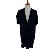 ASTR Dress Medium Sleeveless Navy V Neck Formal Cocktail Evening Party