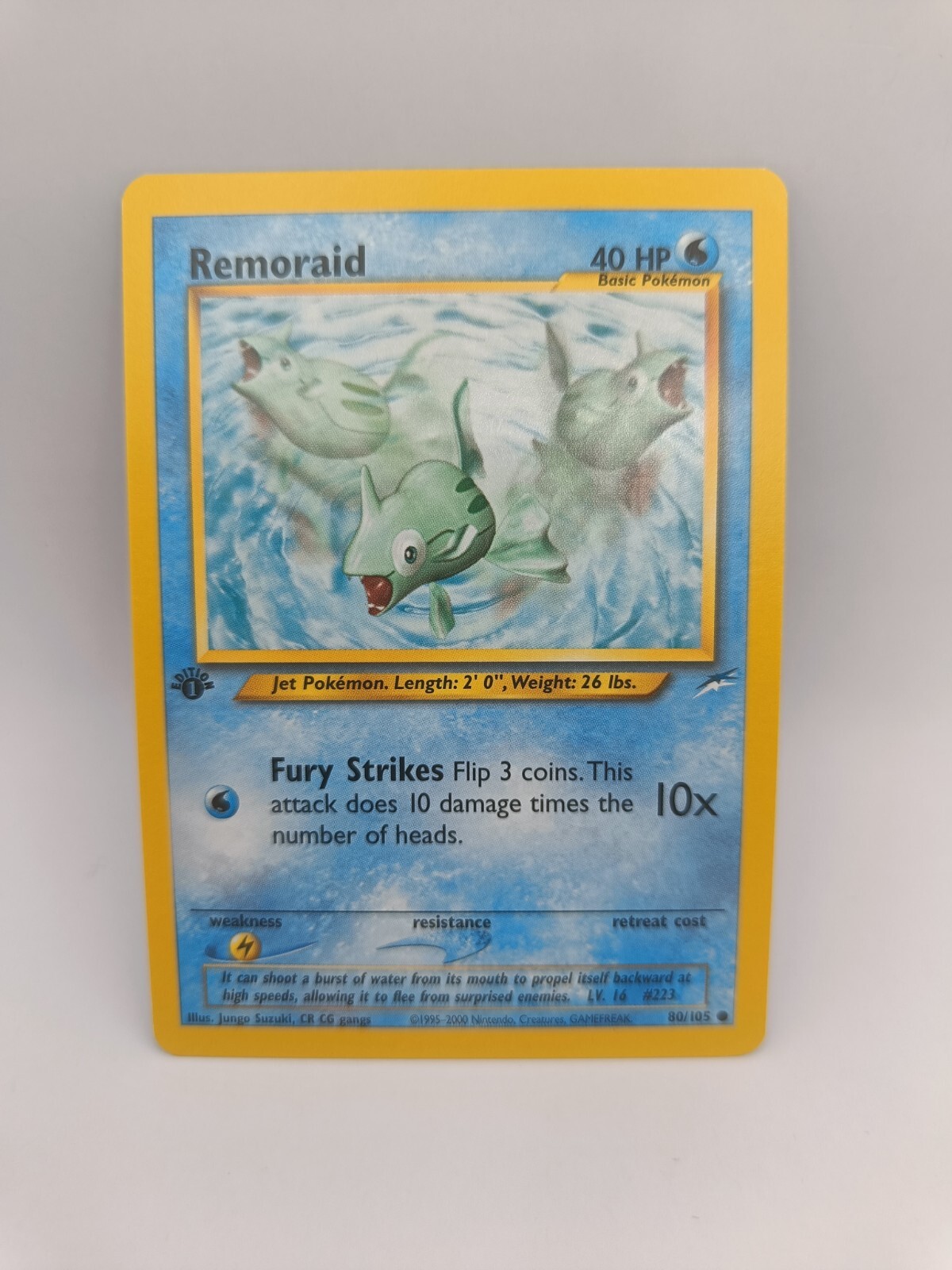 Remoraid 80/105 1st Edition Neo Destiny Common - LP Pokémon Card WOTC
