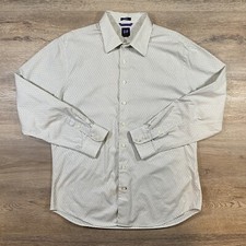 Gap Dress Shirt Men's 17 - 17 1/2 XL Fitted Long Sleeve Button Down Classic Gray