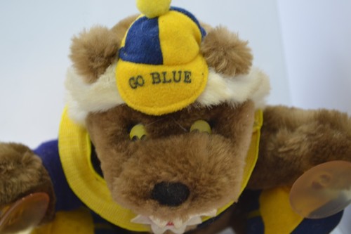Vintage Michigan Wolverines Plush Toy 9" Suction Cup Car Window ClingOn•1989 - Picture 3 of 7
