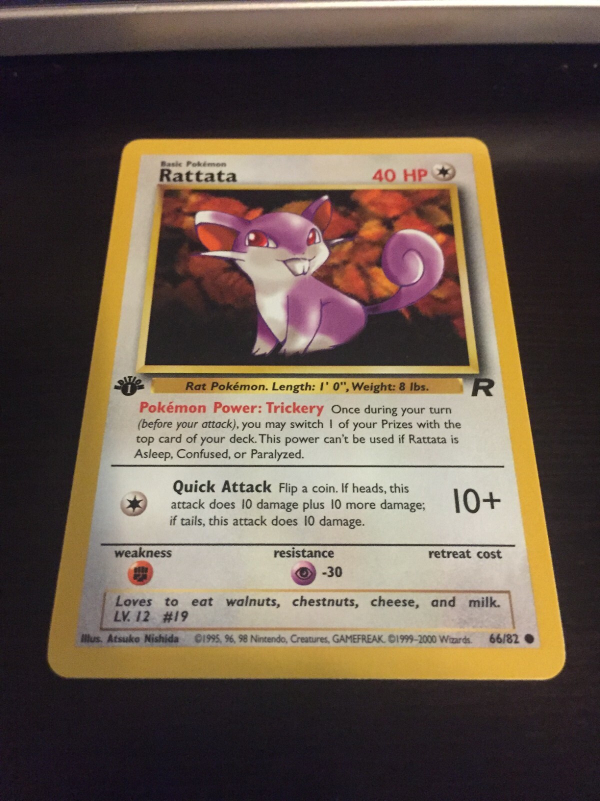 Pokémon TCG Rattata 66/82 Team Rocket 1st Edition NM/MINT