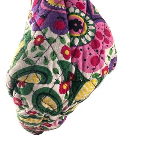 Vera Bradley Viva La Vera Floral Tote Bag Large Purse Purple Yellow Bright Funky - Picture 4 of 13