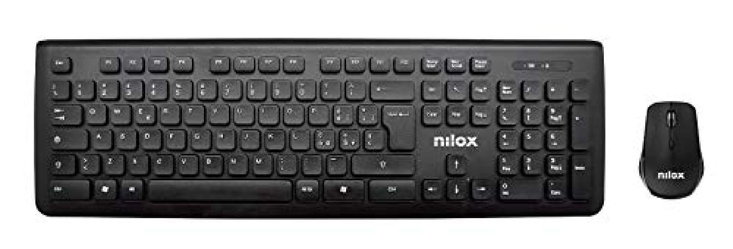Nilox, Kit CW30 Keyboard+Mouse Wireless, Tastiera e Mouse Wireless, Design Class