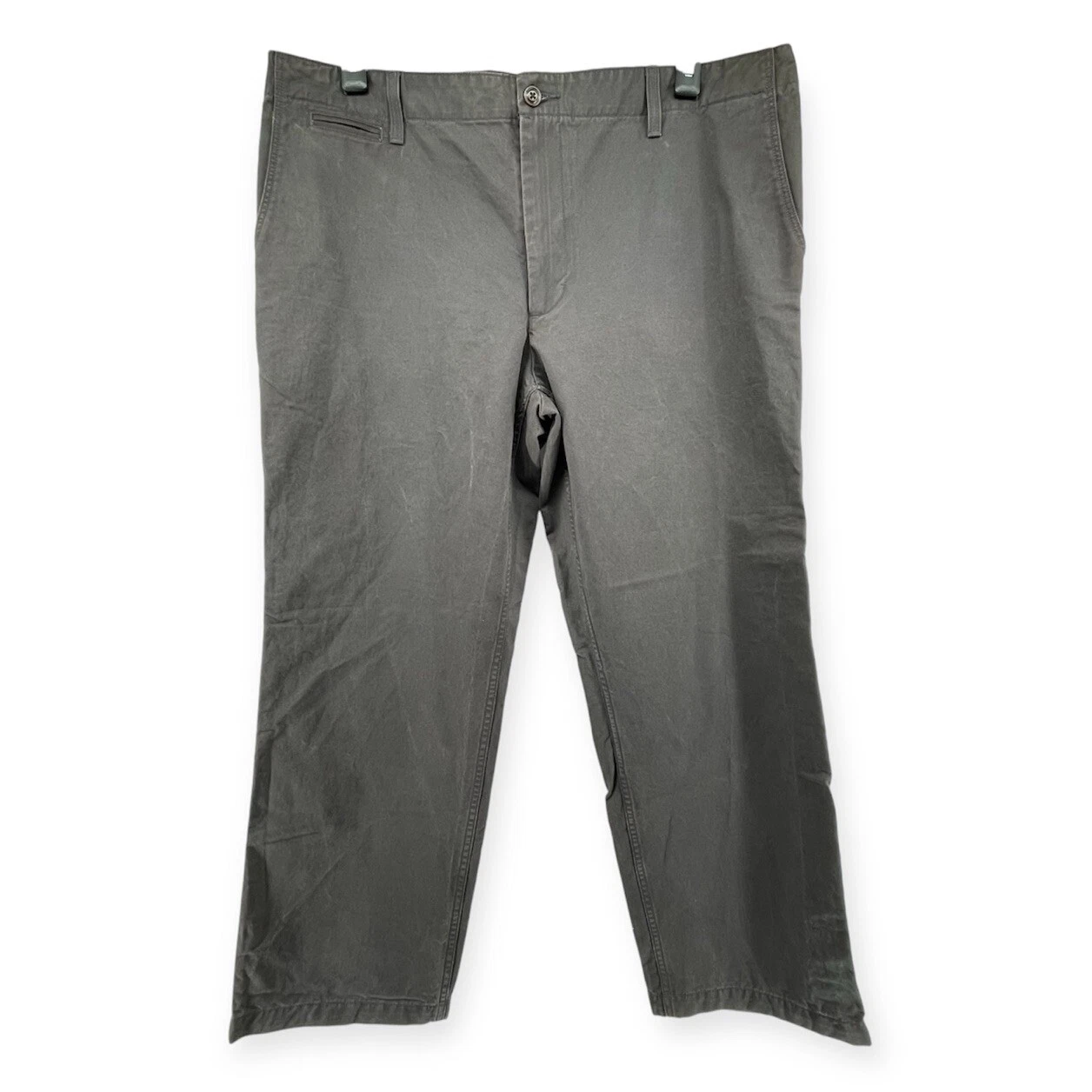 Dockers Men’s Gray Cotton Softshell Chino Style Flat Front Trouser Pants 40 x 30