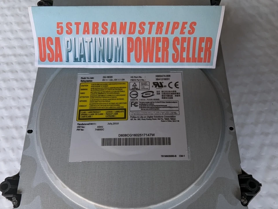 Original OEM Philips Lite-On DVD XBOX DG-16D2S FW 74850C DVD REPLACEMENT DRIVE - Image 2 of 3