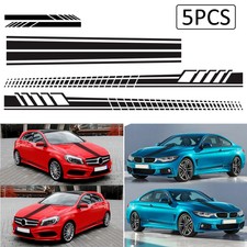 5pcs Car Side Stripes Graphics Vinyl Sticker Racing Sport Car Decal Stickers