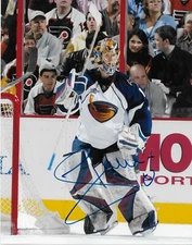 Signed Johan Hedberg Atlanta Thrashers Autographed 8x10 Photo #1 Original