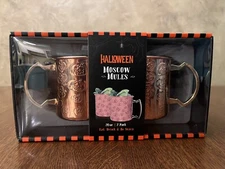 Halloween Moscow Mules 2 Copper Colored Stainless Steel Mugs W/ BOX  Pumpkins