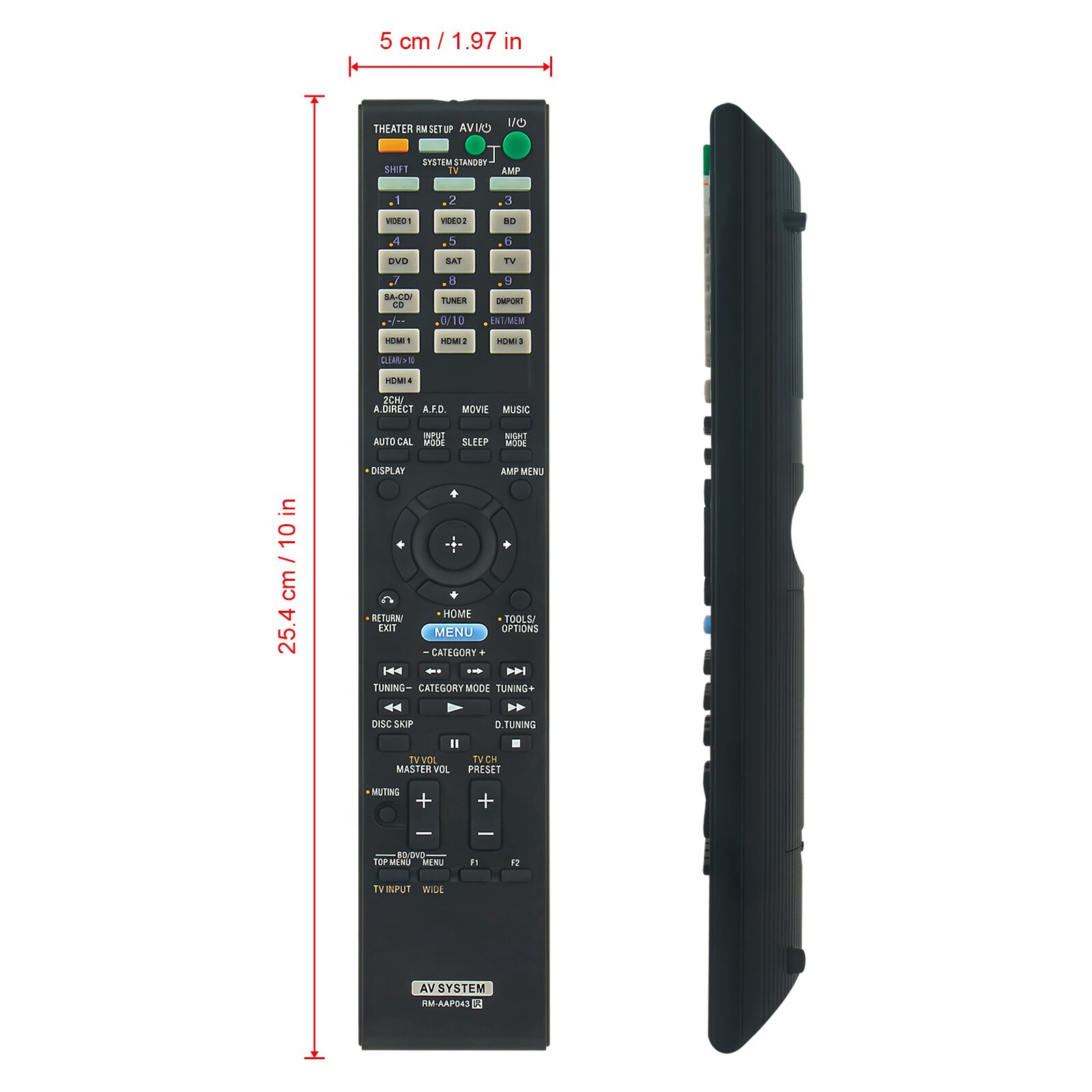 RM-AAP043 Replace Remote for Sony 7.1 Channel Surround Sound Receiver STR-DH800