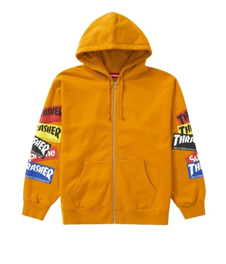Sweat à capuche Supreme Multi Logo XL Or