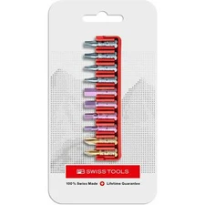 PB Swiss Tools PB C6.700 CN PrecisionBit 1/4", C6, Swith a Handy BitBlock 10 Pcs