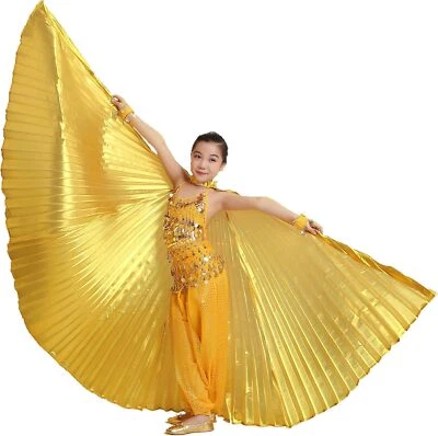 Niños Danza del Vientre Egipcia Isis Alas Niños Halloween Juegos con disfraces Alas de Ángel Ropa