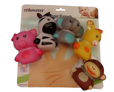 Cribmates finger puppets Package of 5. Assorted animals CM88884 NEW