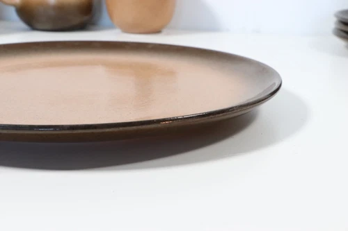 Vintage Edith Heath Ceramics 10.5" Dinner/Serving Plate, In Brownstone