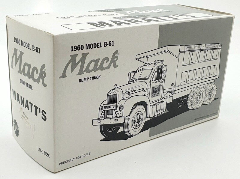 First Gear 1/34 Scale 19-1820 1960 Model B-61 Mack Dump Truck